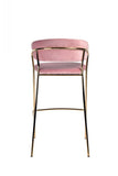 VIG Furniture Modrest Brandy Modern Pink Fabric Bar Stool (Set of 2) VGFH-FDC7052-PNK