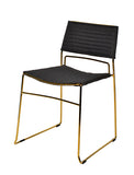 VIG Furniture Modrest Swain Modern Grey Fabric & Gold Dining Chair (Set of 2) VGFHFDC8018-GRY