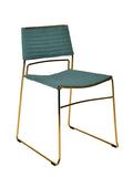 VIG Furniture Modrest Swain Modern Green Fabric & Gold Dining Chair (Set of 2) VGFHFDC8018-GRN