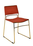 VIG Furniture Modrest Swain Modern Salmon Fabric & Gold Dining Chair (Set of 2) VGFHFDC8018-SAL
