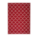 Thornhill Indoor/ Outdoor Geometric 8 X 11 Area Rug, Red and Ivory