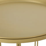 Biljon Modern Glam End Table, Champagne Gold Noble House