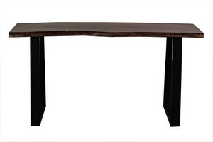 Porter Designs Manzanita Live Edge Solid Sheesham Wood Natural Console Table Gray 05-196-10-5830T-KIT