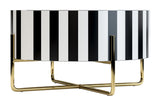 Zuo Modern Thistle MDF, Iron Glam Commercial Grade Coffee Table Black, White, Gold MDF, Iron
