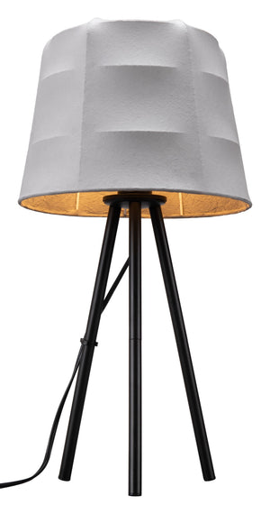 Zuo Modern Mozzi Steel, Rayon Modern Commercial Grade Table Lamp Gray, Black Steel, Rayon