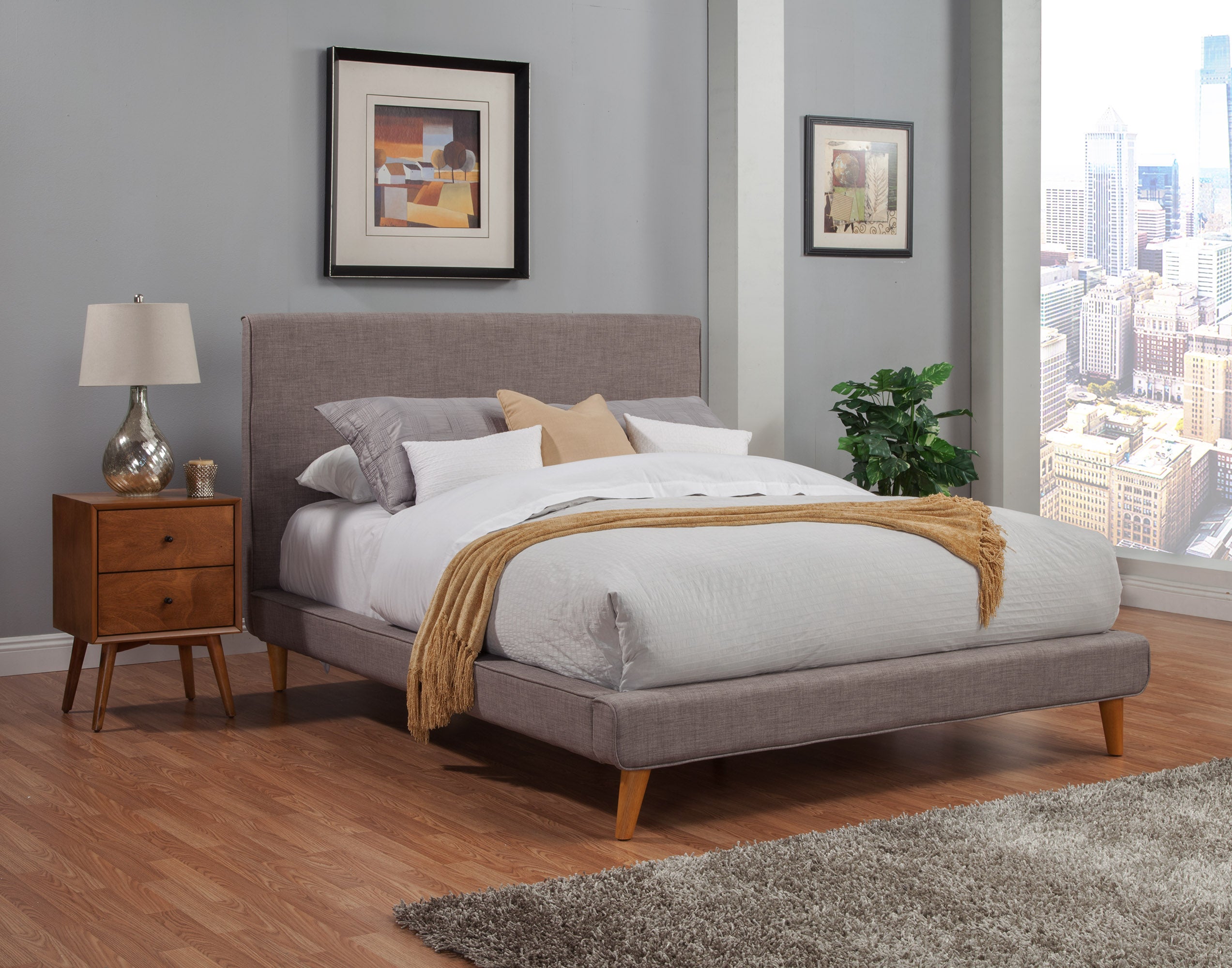 Alpine Furniture Britney Platform Bed - Thumbnail 4