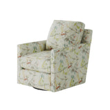 Fusion 21-02G-C Transitional Swivel Glider Chair 21-02G-C Jasmine Lily Swivel Glider