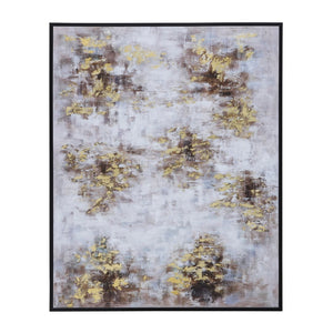 Sagebrook Home Contemporary 40x50 Handpainted Canvas With Gold Foil 70107 Gold Mdf