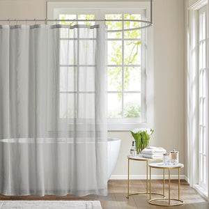 madison park anna shabby chic 100 polyester clip shower curtain