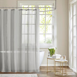 Anna Shabby Chic 100% Polyester Clip Shower Curtain
