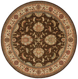 Nourison Living Treasures LI04 Persian Machine Made Loomed Indoor only Area Rug Brown 7'10" x ROUND 99446675149