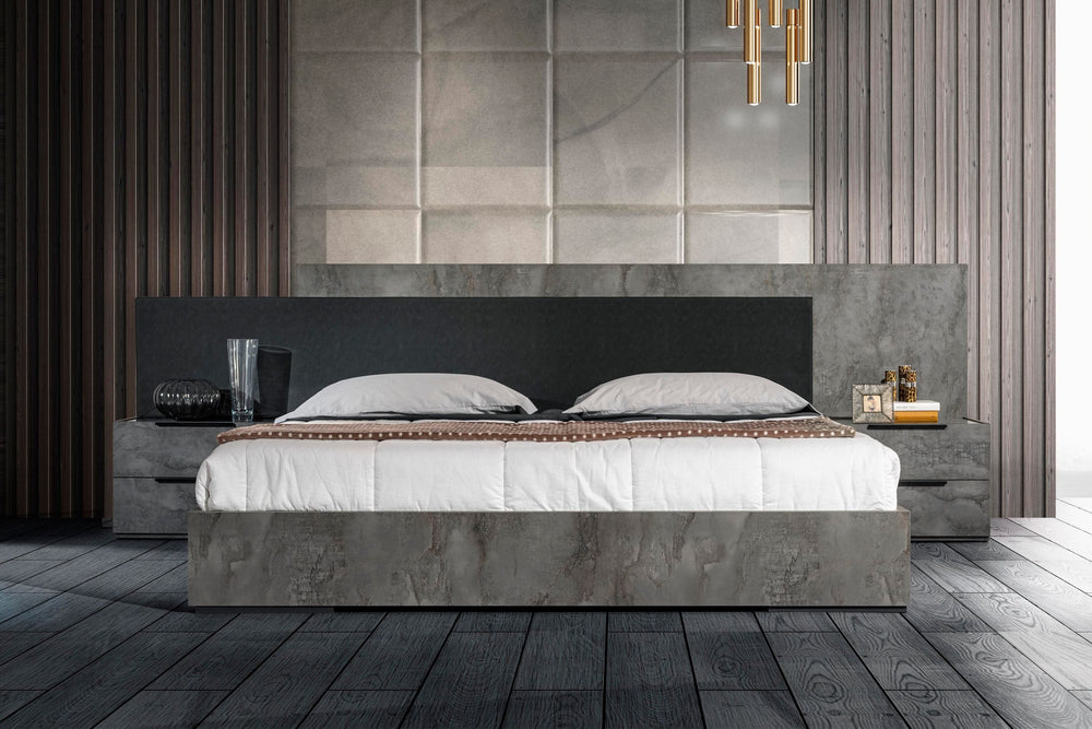 VIG Furniture California King Nova Domus Ferrara - Modern Volcano Oxide Grey Bed VGACFERRARA-BED-CK