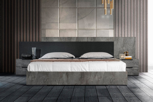 VIG Furniture California King Nova Domus Ferrara - Modern Volcano Oxide Grey Bed VGACFERRARA-BED-CK