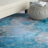 Nourison Le Reve LER02 Artistic Machine Made Tufted Indoor only Area Rug Seafoam 7'9" x 9'9" 99446494221