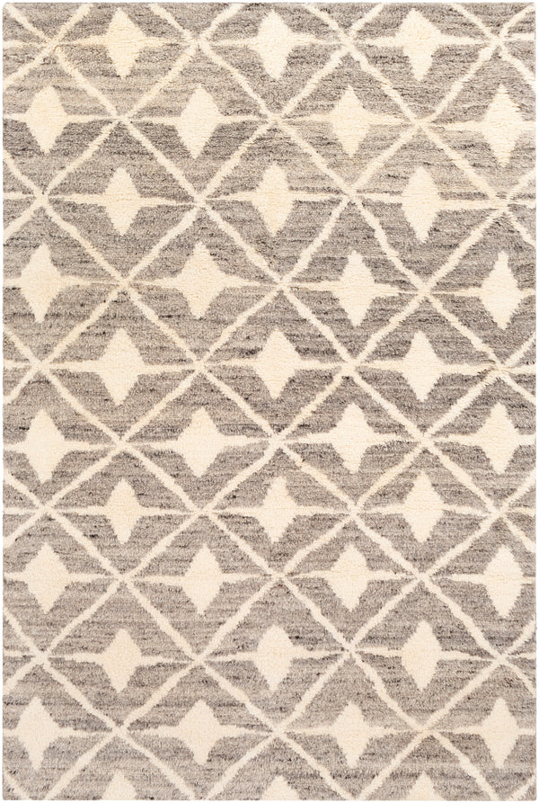 Fez FEZ-2303 Global Wool Rug FEZ2303-912 Taupe, Cream, Dark Brown 100% Wool 9' x 12'