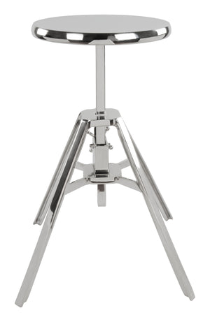 Zuo Modern Mercy Iron, MDF, Aluminum Modern Commercial Grade Stool Silver Iron, MDF, Aluminum