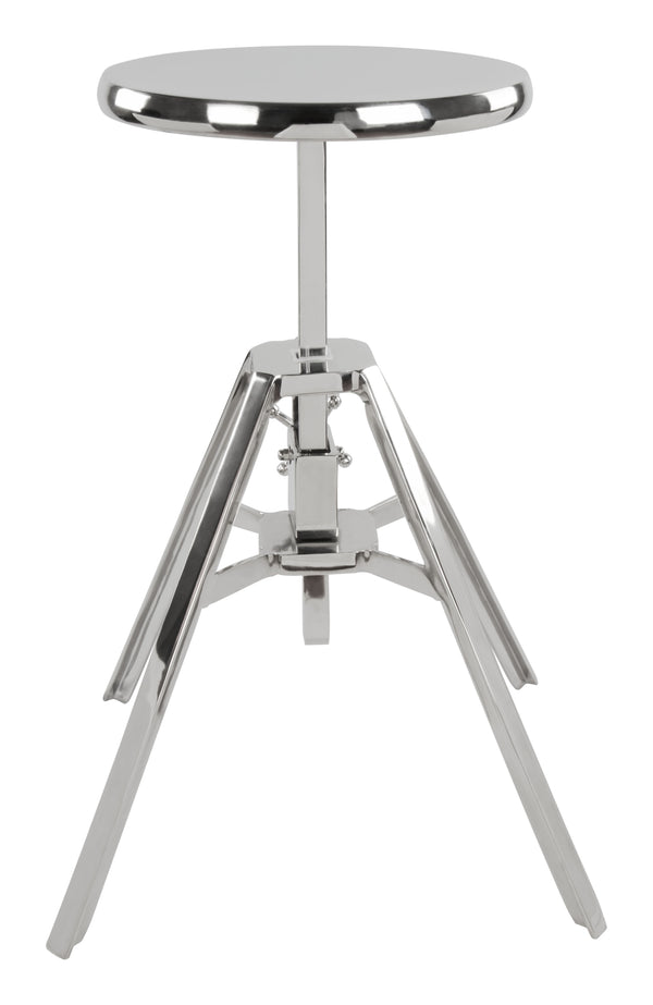 Zuo Modern Mercy Iron, MDF, Aluminum Modern Commercial Grade Stool Silver Iron, MDF, Aluminum