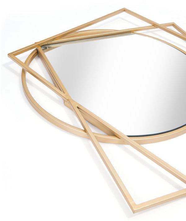Zuo Modern Vertex Steel, MDF, Glass Modern Commercial Grade Mirror Gold Steel, MDF, Glass
