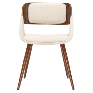 Cyprus Dining Chair - Chic Mid-Century Design with Comfortable Cushions and Stylish Bent Wood Frame