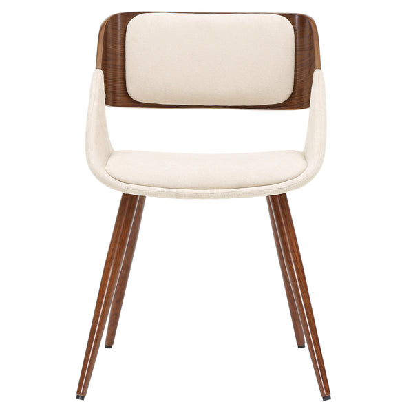 Cyprus Dining Chair - Chic Mid-Century Design with Comfortable Cushions and Stylish Bent Wood Frame