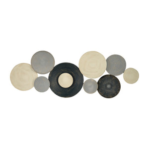 Sagebrook Home Contemporary Metal, 47"l Wall Discs, Multi Wb 17924 Multi 