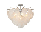 Bethel Chrome Semi Flush Mount in Iron & Glass