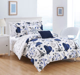 Le Marias Navy Queen 9pc Comforter Set