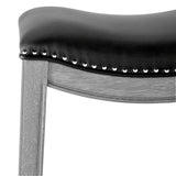 Grover Leatherette Counter Stool Matte Black