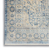 Nourison Silken Weave SLW02 Floral Machine Made Power-loomed Indoor Area Rug Blue/Ivory 7'10" x 10'2" 99446752437