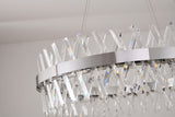 Bethel Chrome LED Chandelier in Metal & Crystal