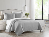 Xavier Grey King 3pc Quilt Set