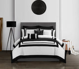 Hortense Black King 8pc Comforter Set