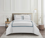 Chic Home Lewiston Duvet Cover Set Navy Blue King