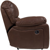 Porter Designs Ramsey Leather-Look Dual seat Transitional Reclining Love Brown 03-112C-02B-6016