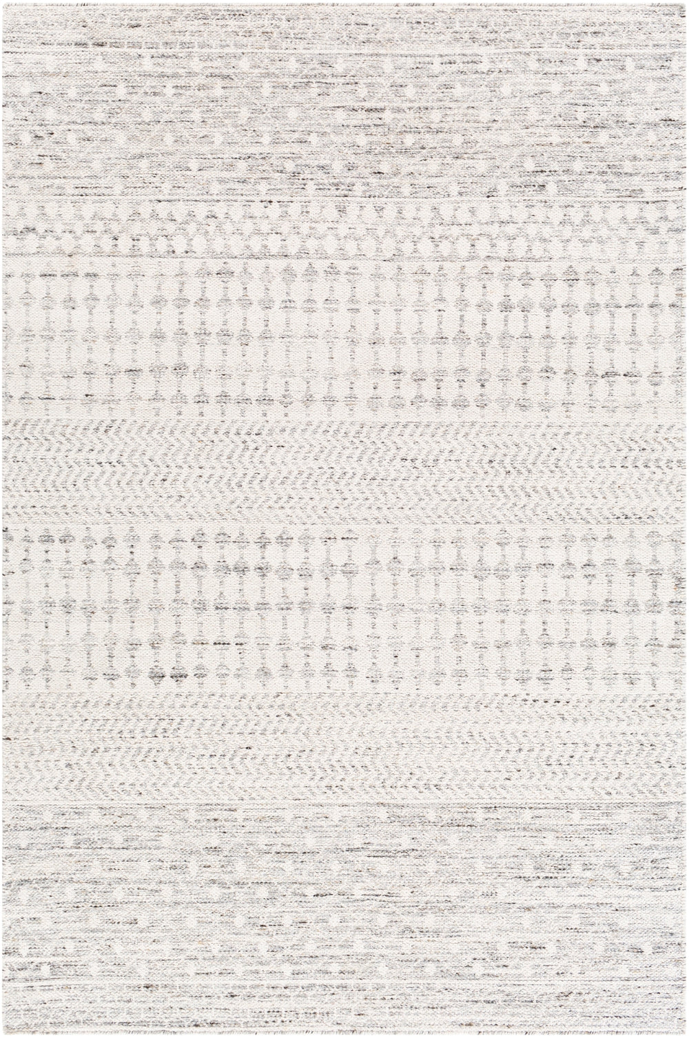 Fulham FHM-2305 Global Chenille-Cotton, Viscose Rug FHM2305-81012 Khaki, Cream, Taupe, Medium Gray, Charcoal 50% Chenille-Cotton, 50% Viscose 8'10" x 12'