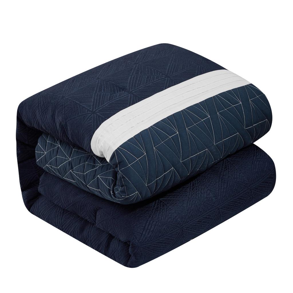 Macie Navy King 6pc Comforter Set