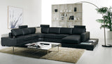 Divani Casa T35 - Modern Bonded Leather Sectional Sofa With Light