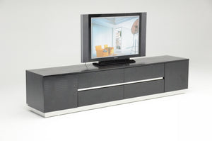 VIG Furniture A&X Skyline Modern Black Crocodile Lacquer TV Unit  VGUNAK588-230-BLK