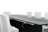 VIG Furniture Modrest Lisbon - Extendable Glass Dining Table VGGU-328L-B