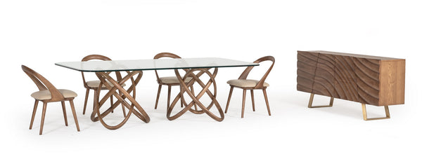 VIG Furniture Modrest Finley Modern Walnut & Gold Buffet VGCSSB-16050-GLD