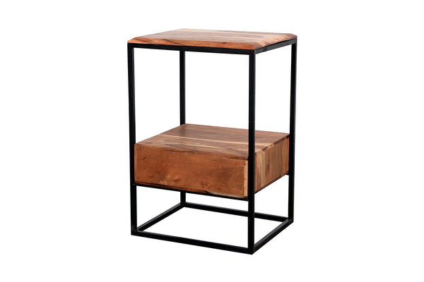 Porter Designs Palmer Solid Acacia Wood Modern End Table Natural 05-215-25-4914