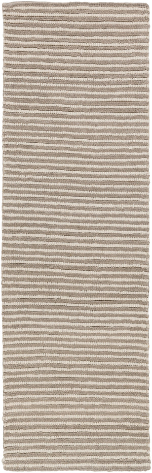Felix FIX-4000 Modern Wool - Felted Rug FIX4000-268 Medium Gray, Cream 100% Wool - Felted 2'6" x 8'