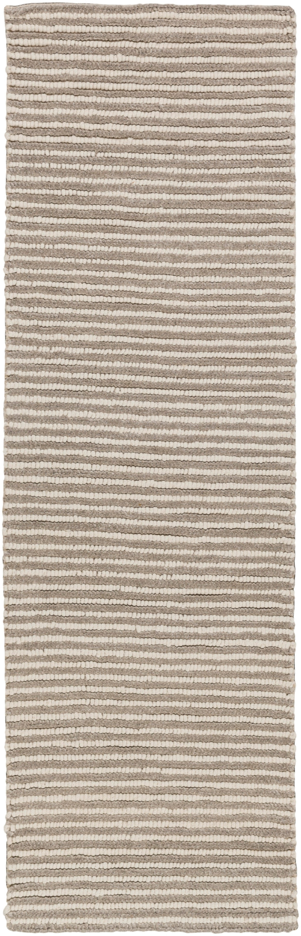 Felix FIX-4000 Modern Wool - Felted Rug FIX4000-268 Medium Gray, Cream 100% Wool - Felted 2'6" x 8'