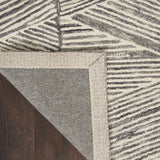 Nourison Vail VAI01 Modern Handmade Tufted Indoor Area Rug Grey/White 7'9" x 9'9" 99446794109