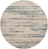 Nourison Rustic Textures RUS04 Painterly Machine Made Power-loomed Indoor Area Rug Beige/Grey 7'10" x round 99446835925