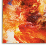Nourison Le Reve LER05 Artistic Machine Made Tufted Indoor only Area Rug Red Flame 7'9" x 9'9" 99446494658