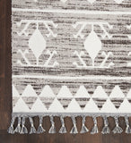 Nourison Asilah ASI03 Bohemian Machine Made Power-loomed Indoor only Area Rug Grey/Ivory 9' x 12'2" 99446889058