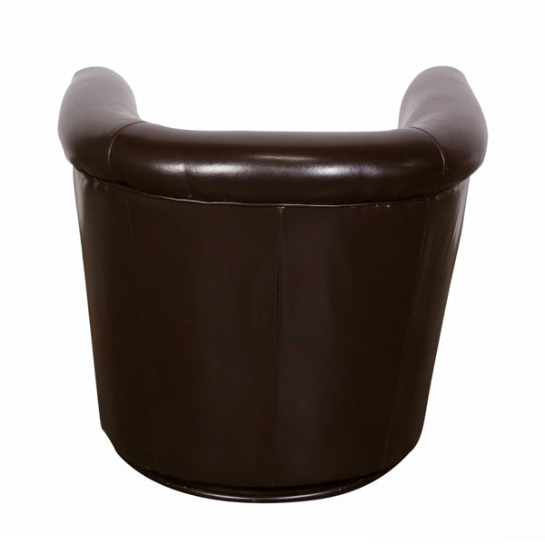Porter Designs Marvel Contemporary Leather-Look Swivel Accent Chair Contemporary Accent - Swivel Brown 02-201C-06-210