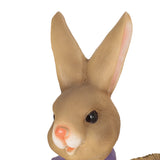 Biddle Outdoor Decorative Rabbit Planter, Brown and Blue Noble House