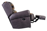 Porter Designs Hunter Wildlife Pattern Reversible to Leather-Look Transitional Recliner Gray 03-33C-11-8022